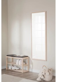 Черна стойка за обувки от масивен дъб за сядане Confetti – Rowico