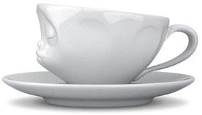 Бяла порцеланова чаша за кафе Kisses, обем 200 ml - 58products