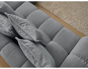 Тъмносив шенилов сгъваем/с място за съхранение ъглов диван (десен ъгъл/L форма) Everest – Bobochic Paris