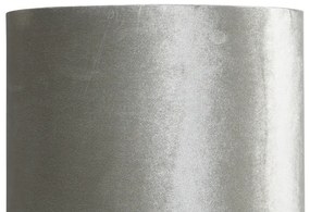 Модерна подова лампа черна с кадифена сива абажур - Rich