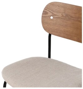 Кафяви и кремави трапезни столове в комплект от 4 броя Moe - Ixia