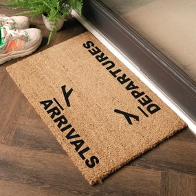 Изтривалка от кокосови влакна 40x60 cm Arrivals and Departures – Artsy Doormats