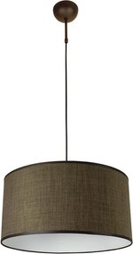 Пендел ЛИОН, ø400, патина, абажур Сами Кафяв, 1xE27