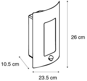 Модерна външна стенна лампа ръждиво кафява IP44 - Emmerald Classic