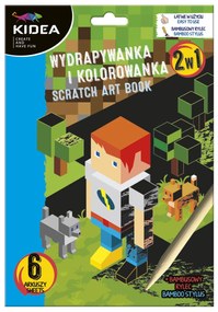 Kidea - Комплект скреч игра и книжка за оцветяване PIXEL 92215