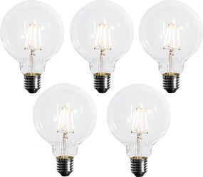 Комплект от 5 E27 3-степенни димируеми LED крушки G95 4W 450 lm 2700K