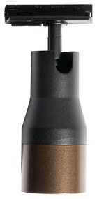 Модерен прожектор черен с тъмно бронзов интериор за релсова система 1-фазен - Iconic Kohua