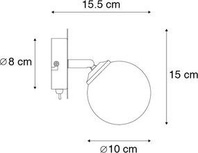 Прожектор черен със злато регулируем - Athens Wire