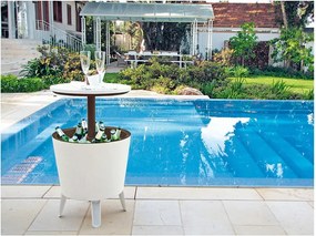 Пластмасова кръгла градинска маса с тавичка за лед ø 49,5 cm Cool – Keter