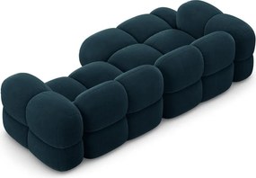 Тъмносин кадифен ъглов диван (ляв ъгъл) Loretto – Cosmopolitan Design