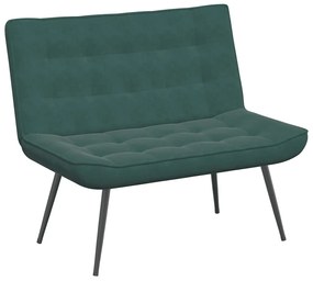 4012339 vidaXL Пейка, тъмнозелена, 110x74x84 см, кадифе