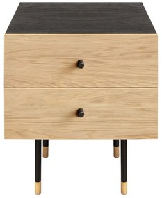Нощно шкафче от декор от дъб в естествен цвят Jugend – Woodman