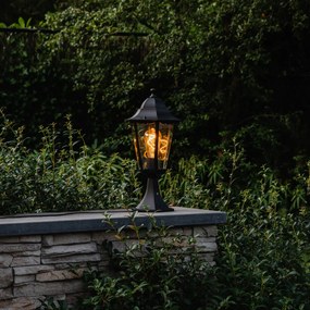 Класически външен фенер база черен IP44 - New Orleans