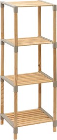 Дървена етажерка в естествен - бежов цвят 41x33x113см.