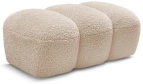 Бежова табуретка от прежда с примки от букле Hippolyte – Bobochic Paris