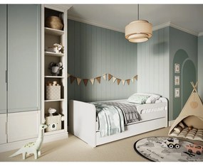 Бяло детско легло 80x200 cm с включена подматрачна рамка Duuli – ELTAP