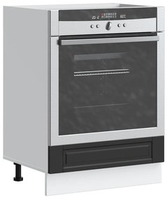 853998 vidaXL Шкаф за фурна, Porto, черен, инженерно дърво