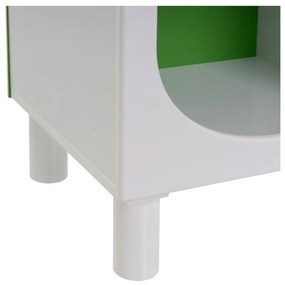 Бяло-зелена библиотека 40x100 cm – Casa Selección