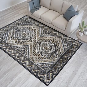 Дизайнерски килим с шарка на ацтек Широчина: 120 см | Дължина: 170 см