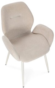 Бежови тапицирани трапезни столове в комплект 2 бр. Ansu – Marckeric