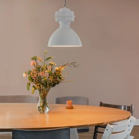 Индустриално висящо осветително тяло малко матово бяло - Sicko