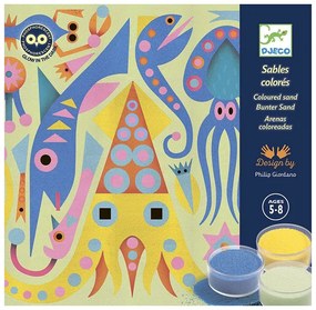 Djeco - Комплект за рисуване с пясък Sea lights DJ08679