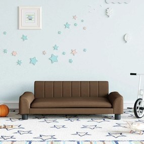 3196260 vidaXL Детски диван, кафяв, 90x53x30 см, текстил