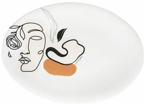 Керамична чиния за сервиране , 38 x 27,5 cm Face to Grey - VDE Tivoli 1996