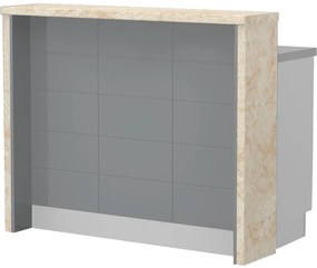 Островна кухненска пейка Hudson-Length: 120 cm.-Gray-Latino Marble