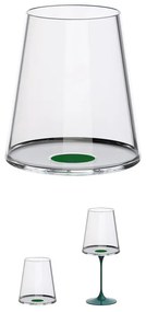 Комплект 2 бр кристални чаши за червено вино Trebonn SplitGlass 2025113, 450 мл, Ø9.2x10.5 см, Модулна система, Зелен