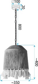 Лампа APP1734-1CP 30 cm
