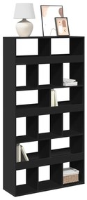 3309376 vidaXL Етажерка за книги, черна, 100x33x187,5 см, инженерно дърво