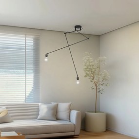 Модерна висяща лампа черна без абажур 2-светлина - Blitz