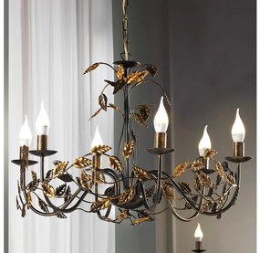 ONLI - Пендел COLLANA 6xE14/6W/230V бронзов/златист