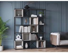 Черно-кремава библиотека 140x179 cm Anya – Marckeric