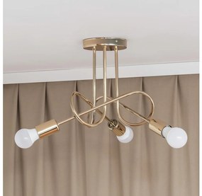 Плафонен полилей OXFORD 3xE27/15W/230V златист