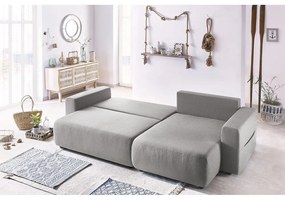 Разтегателен ъглов диван в сив цвят Envy - Bobochic Paris
