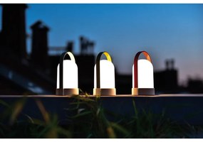 Бяла LED затъмняваща се настолна лампа (височина 15 cm) Uri – Remember