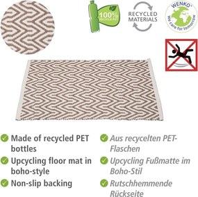 Бежов килим за баня от рециклирана пластмаса 50x80 cm Altai – Wenko