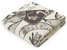 Бежово одеяло със смес от памук , 150 x 200 cm Fox - AmeliaHome