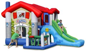 HAPPY HOP Игрален център къща с пързалка и топки 455x330x265