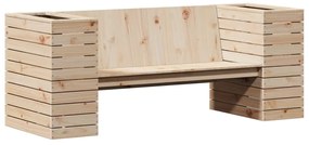 832543 vidaXL Пейка със саксии, 167,5x60x65 см, борово дърво масив