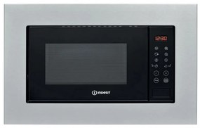 Микровълнова фурна за вграждане Indesit MWI 120 GX , 20 l, 1000 W, Кварцов грил, LCD дисплей, Автоматично готвене, Push&Go,