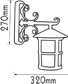 Аплика - Фенер Градина Rustic Bottom