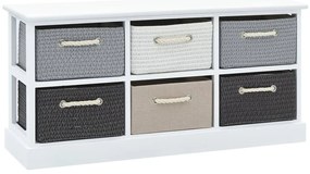 242891 vidaXL , Пейка за съхранение, 6 чекмеджета, дървесина