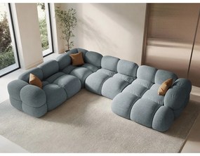 Светлосин ъглов диван (ляв ъгъл/U форма) Loretto – Cosmopolitan Design