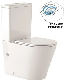 Моноблок ICC 6335P TORNADO, седалка и капак, порцелан, бял, 83.5x63x37см
