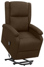 329704 vidaXL Изправящ стол, тъмнокафяв, текстил