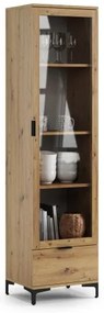 Витрина ЛАНА W-50 Artisan Oak - ШКАФ С 1 ВРАТА С ЧЕКМЕДЖЕ