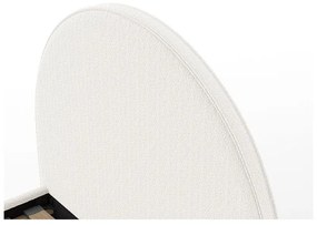 Бяло тапицирано двойно легло с място за съхранение с включена подматрачна рамка 140x200 cm Moon – Vipack